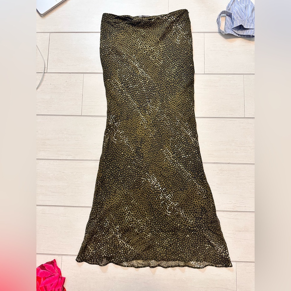 Zara Animal Print Dress in Black and Brown